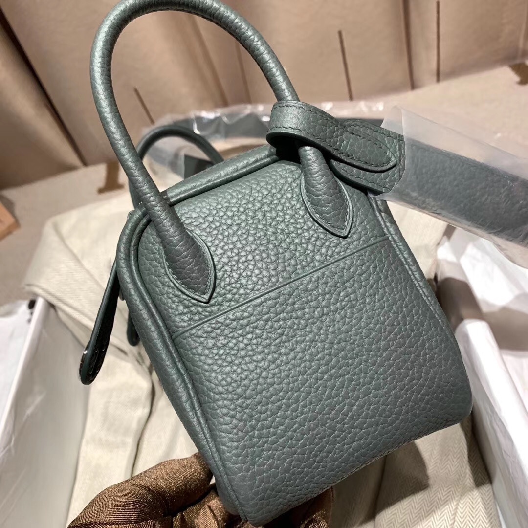 에르메스 미니 린디백19 베르트티티엔 은장 끌레망스 가죽